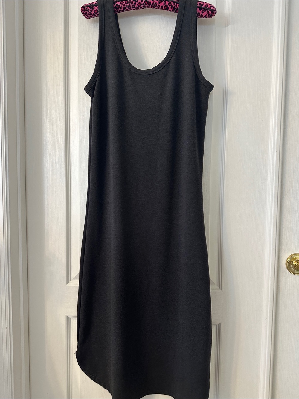 Classic Black Midi Tank Dress - Sleek Sleeveless Design